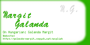 margit galanda business card